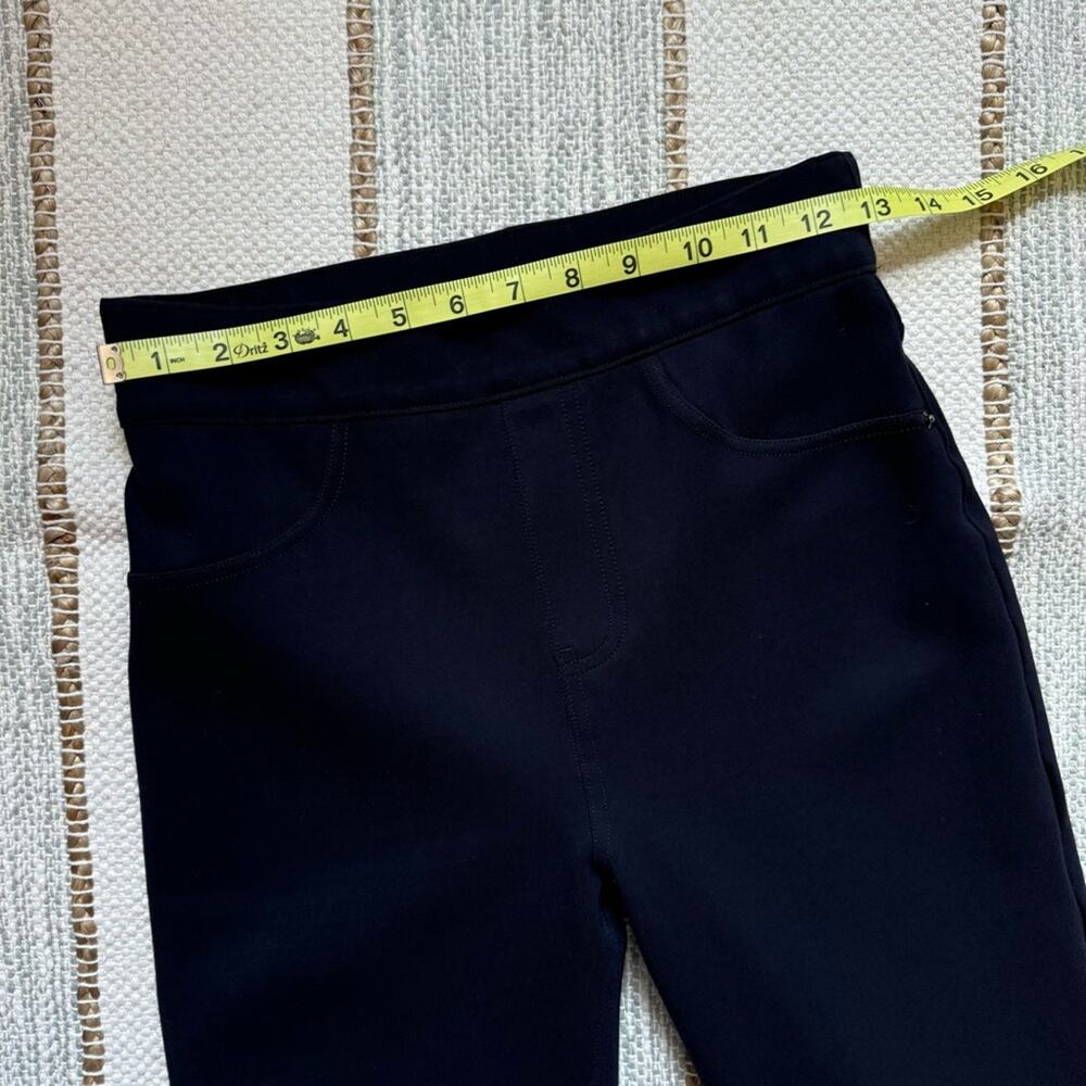 Spanx The Perfect Ankle Navy Blue High Rise Skinny Pull-On Pants Small Petite - Picture 7 of 10